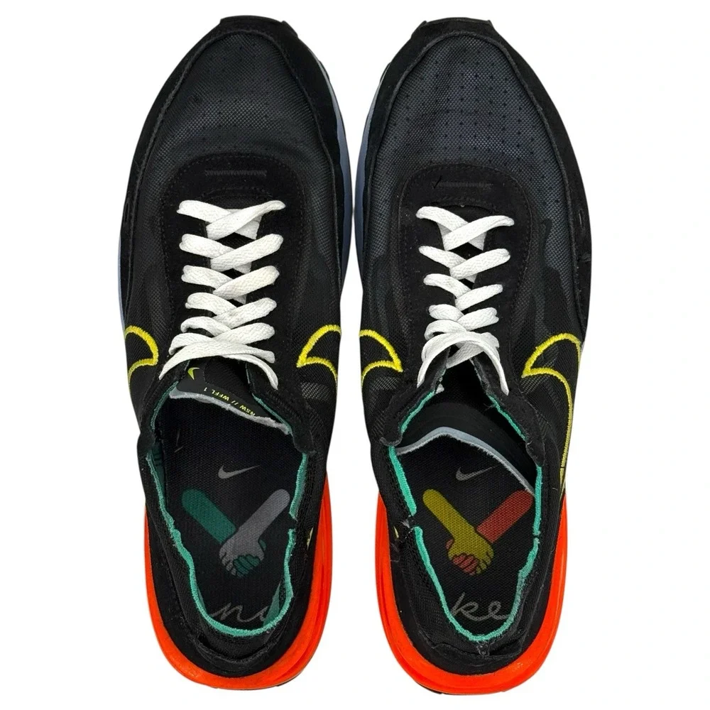 Nike Waffle One Peace‎ and Unity Men's Size 13 DM9049-001 Black Yellow Red Gym